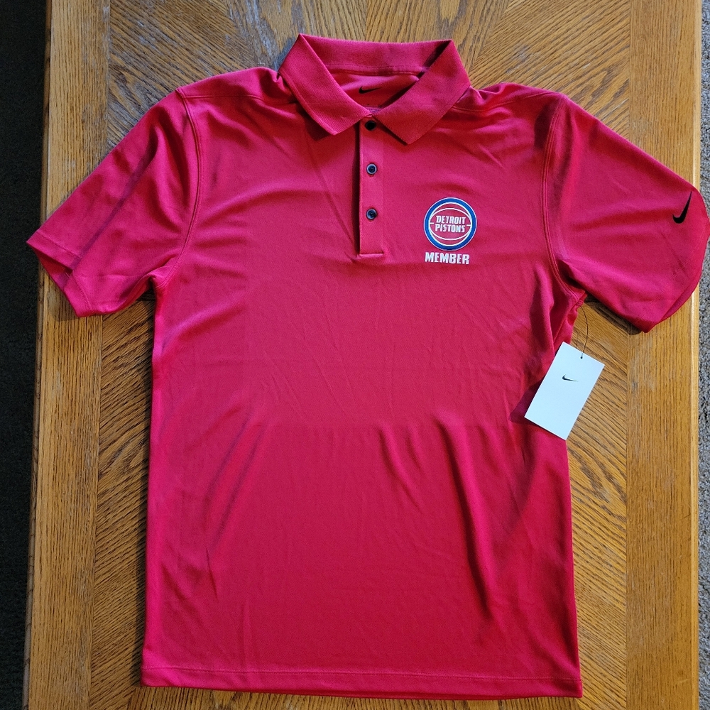 Detroit Pistons Member Nike Golf Polo New With Tags